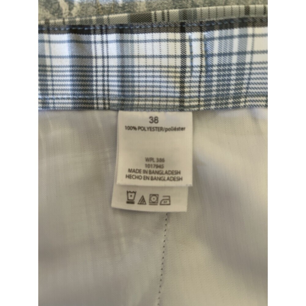 Haggar Sz 38 Men’s Shorts, Blue Plaid, 10” Inseam Adjustable Waist. Nice Quality - Picture 6 of 7